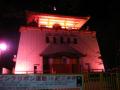 紀三井寺をピンクにライトアップ
